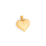 Large Puffy 14k Gold Heart Charm