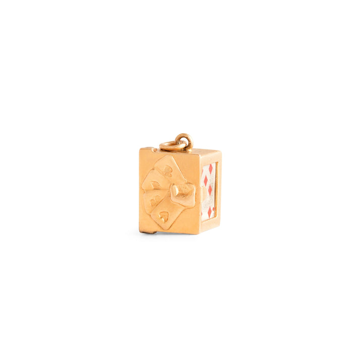 Movable Deck Of Cards 14K Gold Charm