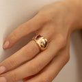 Retro 14k Gold and Ruby Dome Ring