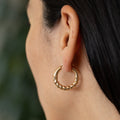 Twisted Tube 14k Gold Hoop Earrings