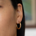 Twisted Tube 14k Gold Hoop Earrings