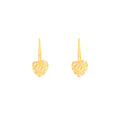 Petite 14K Yellow and Rose Gold Heart Drop Earrings