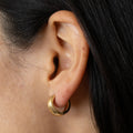 Hinged 14k Gold Huggie Hoop Earrings