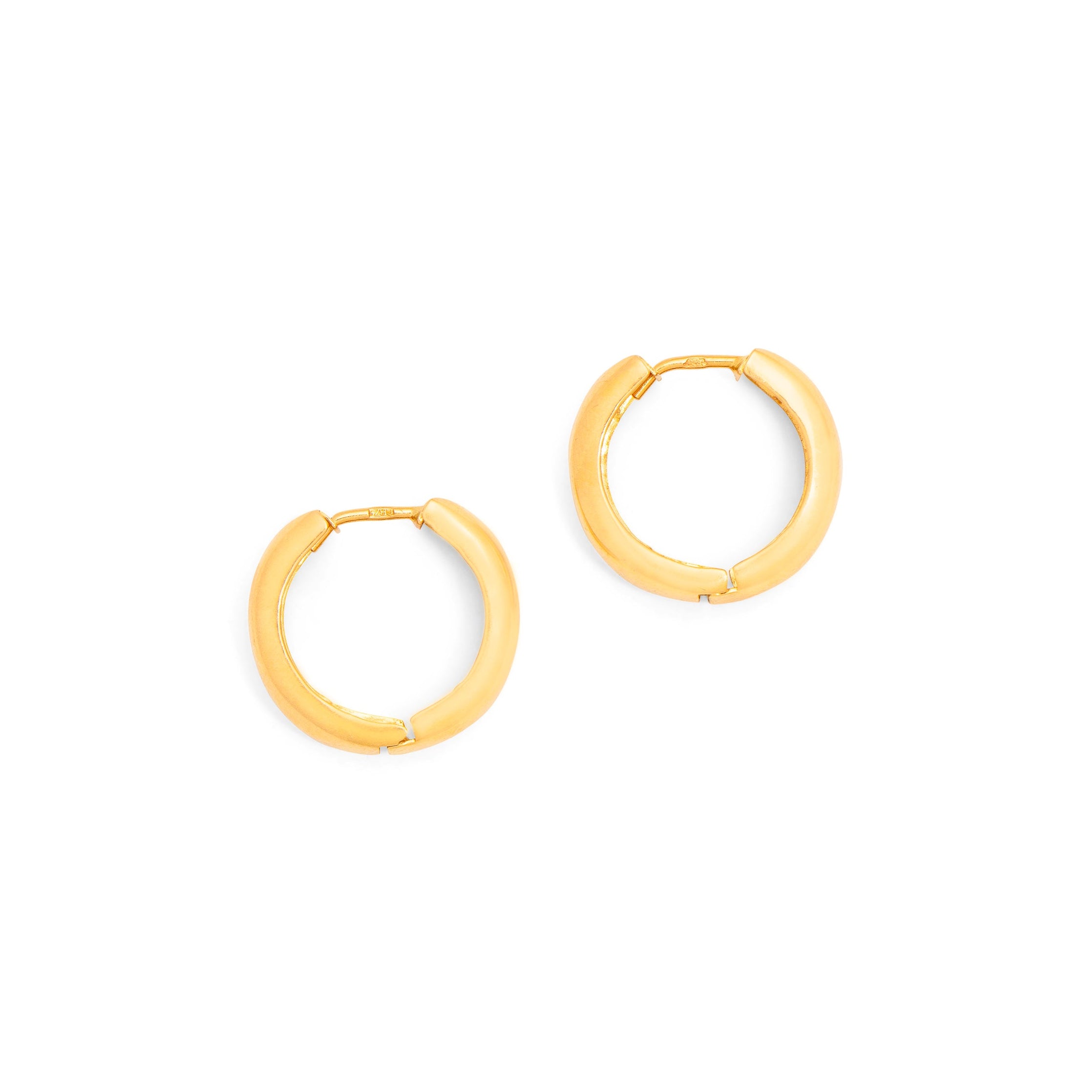 Hinged 14k Gold Huggie Hoop Earrings