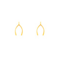 Wishbone 14k Gold Stud Earrings