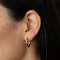 Gold Tube 14k Hoop Stud Earrings