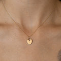 English 9k Gold Petite Heart Padlock Charm