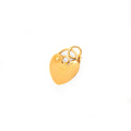 English 9k Gold Petite Heart Padlock Charm
