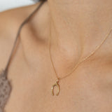 English 9K Gold Petite Horseshoe Charm