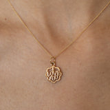 English "I Love You" 9K Gold Charm