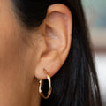 Twisted 10k Gold Hoops Earrings