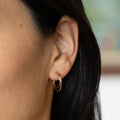 Double Open 14K Gold Hoop Stud Earrings