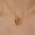 Woman And The Moon 14K Gold Charm