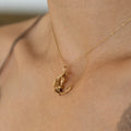 Woman And The Moon 14K Gold Charm