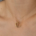 Woman And The Moon 14K Gold Charm
