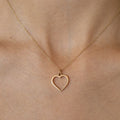 Open Heart 14k Gold Charm