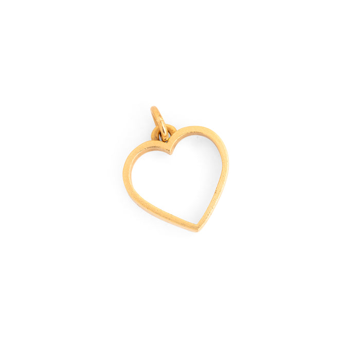 Open Heart 14k Gold Charm