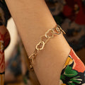 Open Heart Link 14K Gold Bracelet