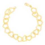Open Heart Link 14K Gold Bracelet