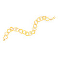 Open Heart Link 14K Gold Bracelet