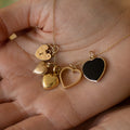 English 9k Gold Petite Heart Padlock Charm