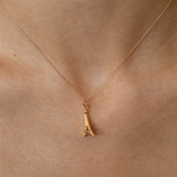 French Eiffel Tower 18k Gold Charm