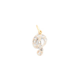 Letter "P" Diamond And 14k Gold Charm
