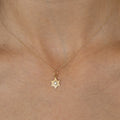Star of David Diamond and 14k Gold Charm
