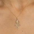 Hamsa 14k Yellow Gold Charm