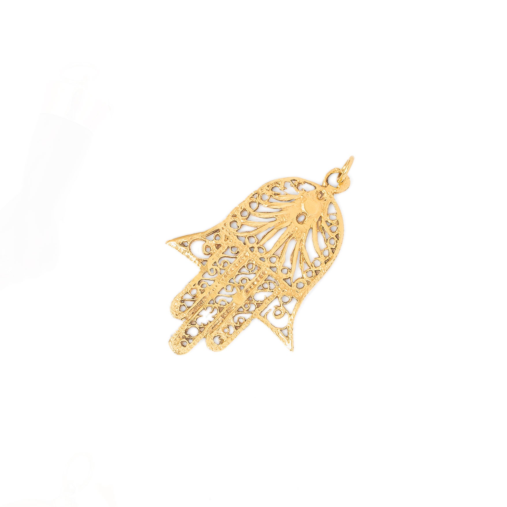 Hamsa 14k Yellow Gold Charm