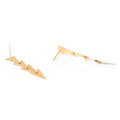 Movable 14k Gold Triangle Drop Earrings