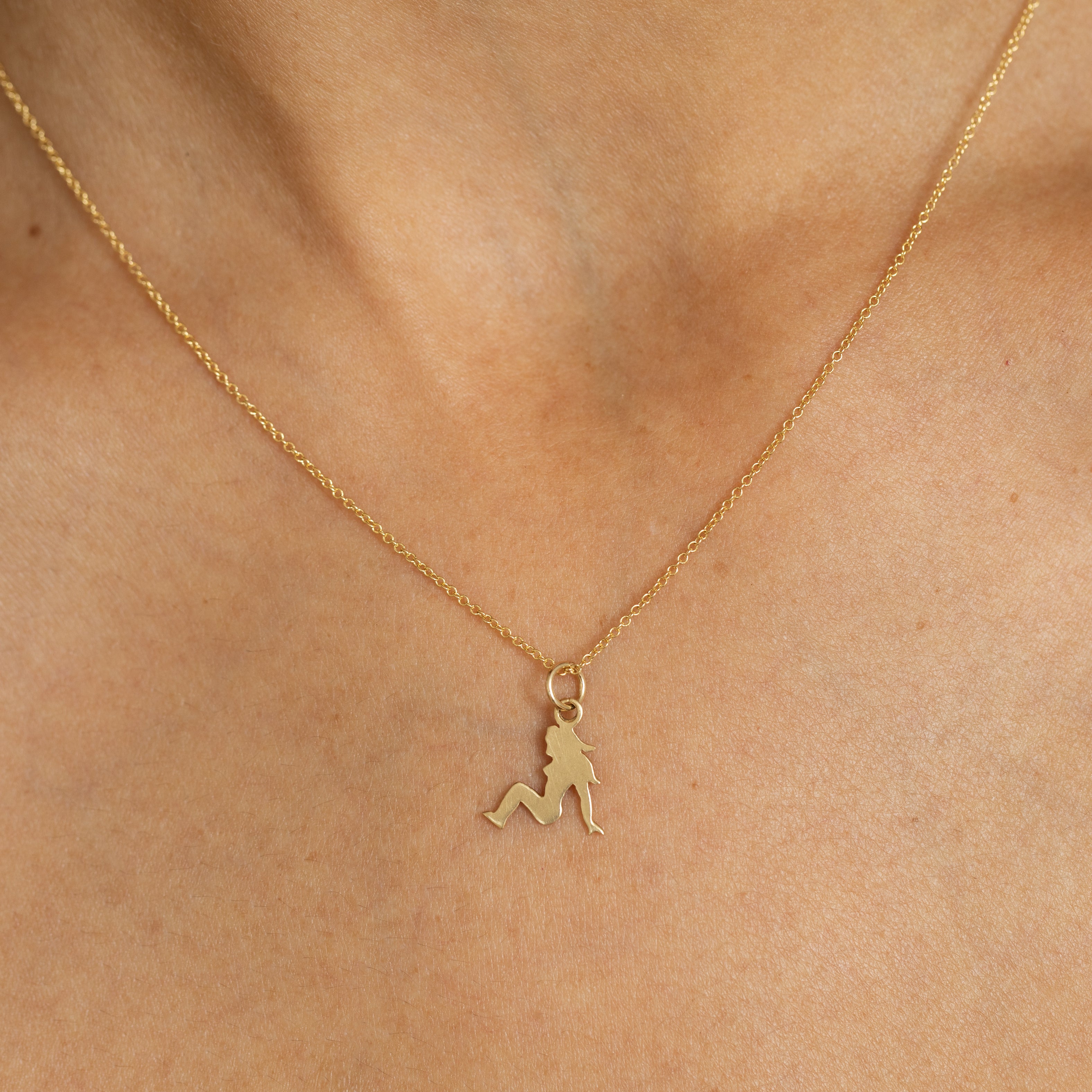 Mudflap Girl 14K Gold Charm