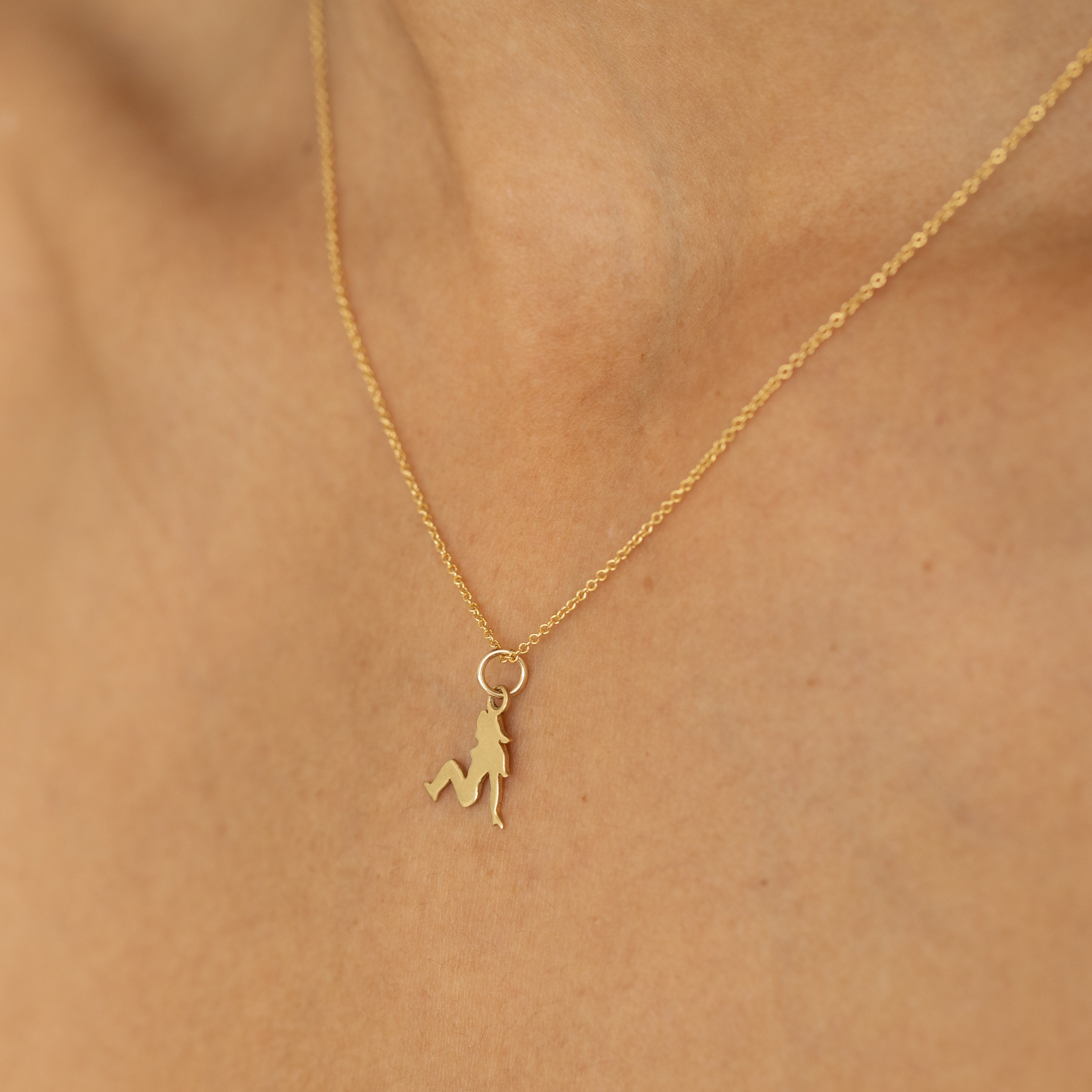 Mudflap Girl 14K Gold Charm