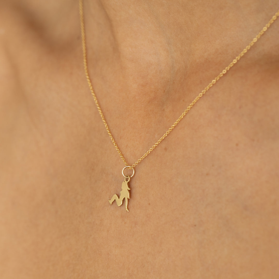 Mudflap Girl 14K Gold Charm