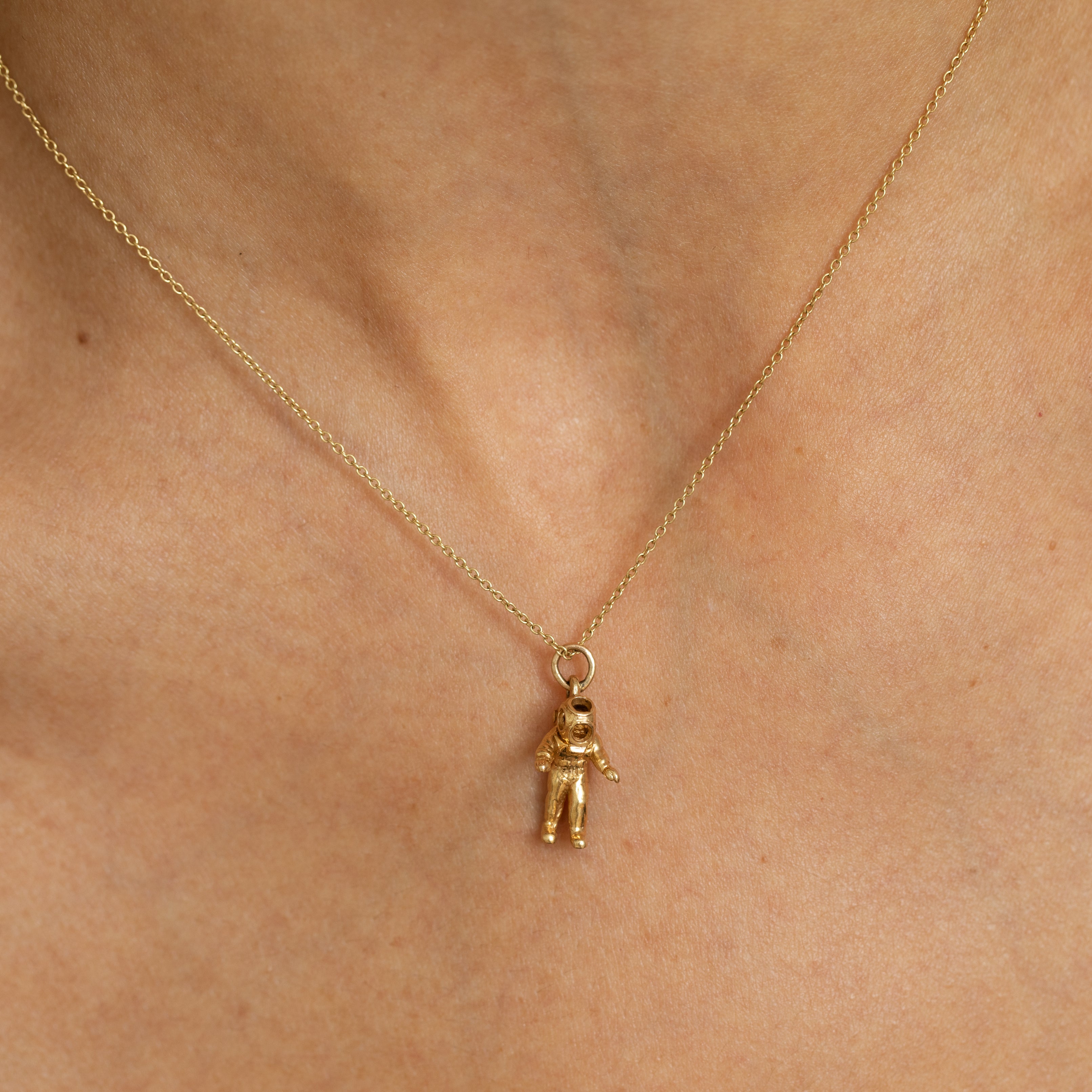 Movable Astronaut 14k Gold Charm
