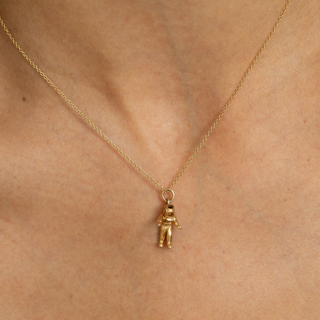 Movable Astronaut 14k Gold Charm