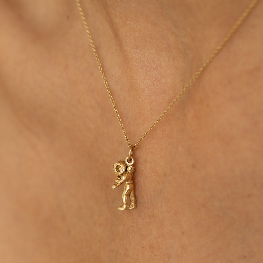 Movable Astronaut 14k Gold Charm