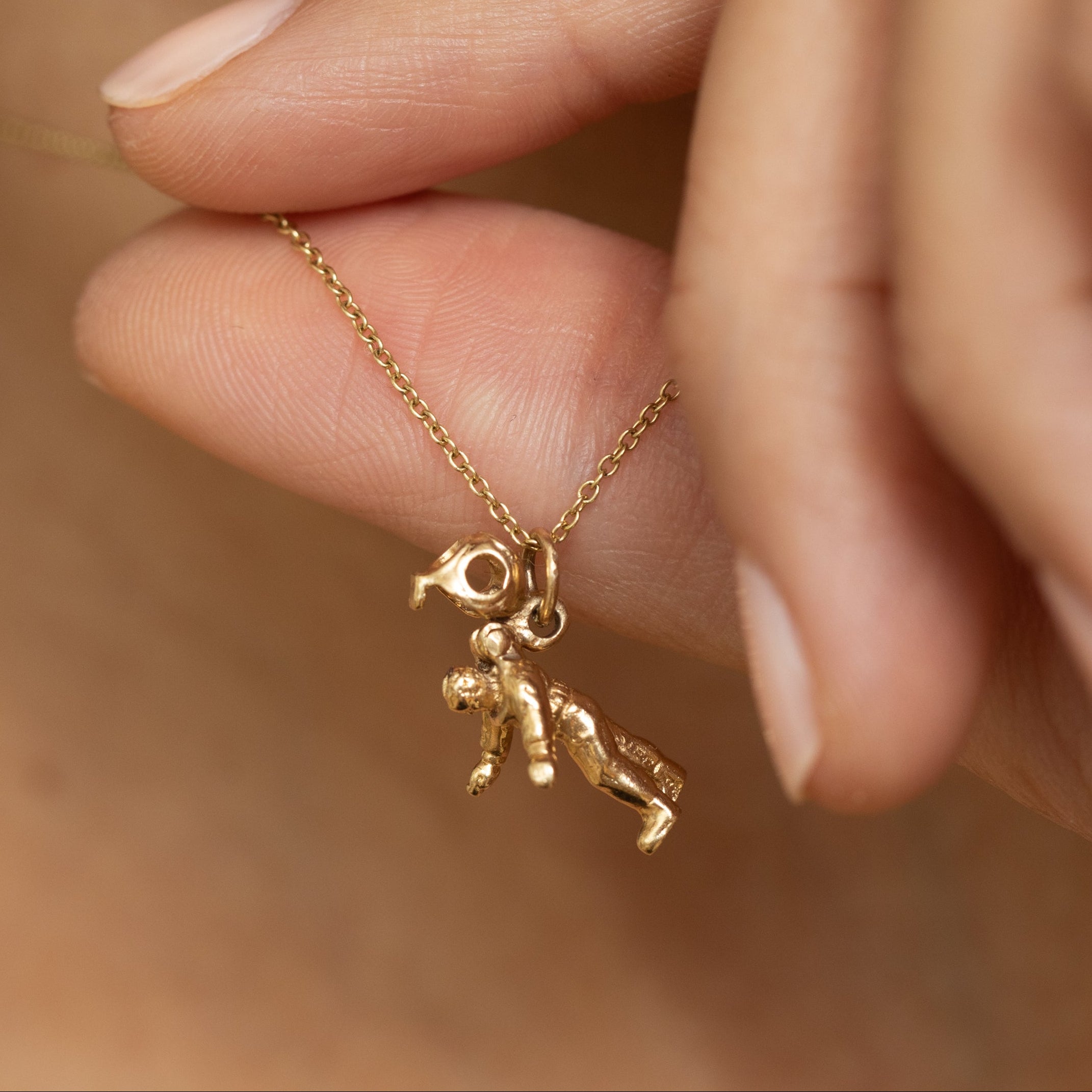 Movable Astronaut 14k Gold Charm