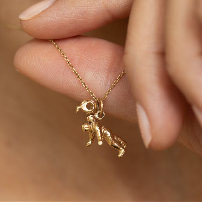 Movable Astronaut 14k Gold Charm
