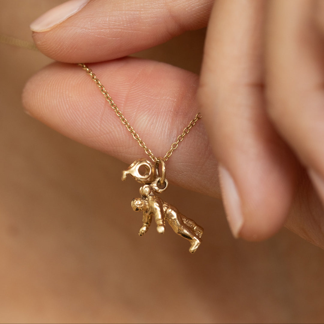 Movable Astronaut 14k Gold Charm