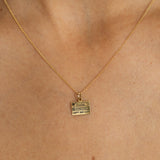 "Happy Birthday" 14k Gold And Enamel Telegram Charm