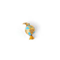 Enamel and 14k Yellow Gold Globe Charm