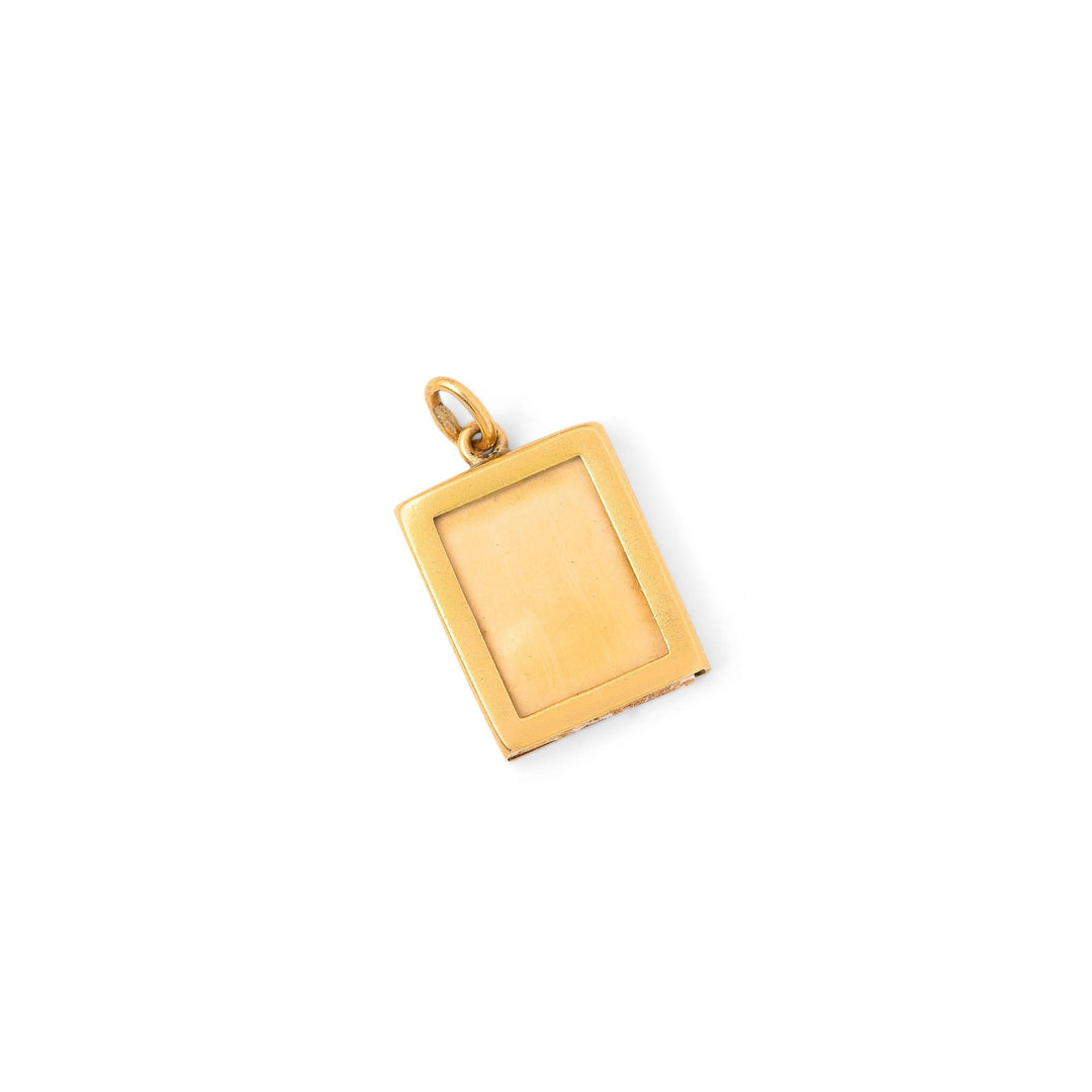 Double-Sided 14K Gold Picture Frame Charm