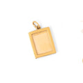 Double-Sided 14K Gold Picture Frame Charm