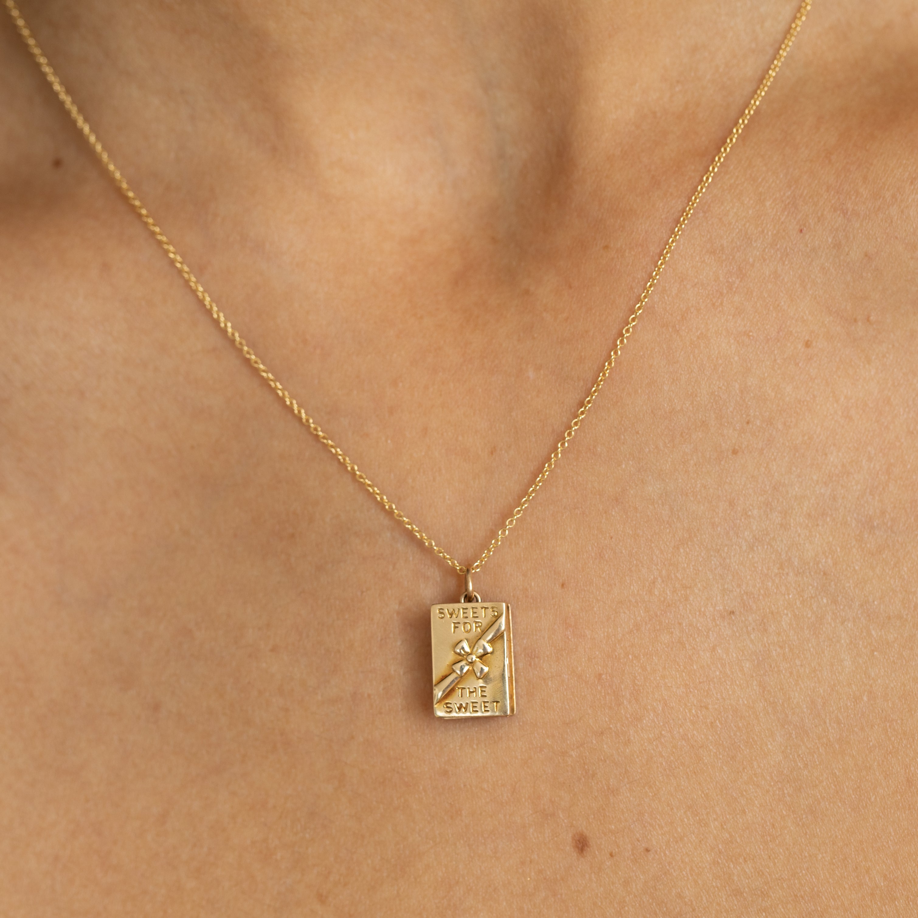 Movable "Sweets for the Sweet" 14K Gold Charm