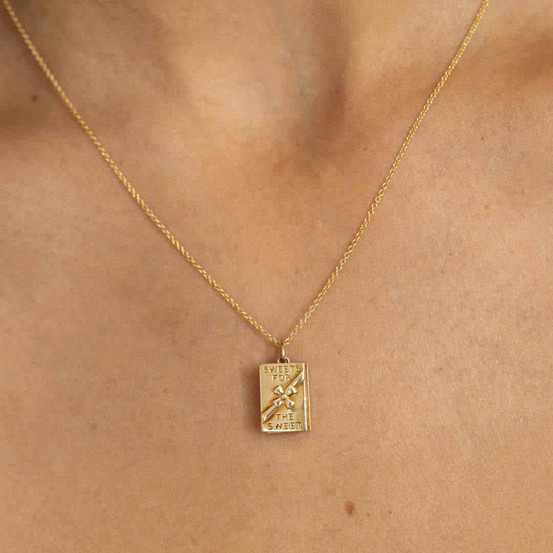 Movable "Sweets for the Sweet" 14K Gold Charm