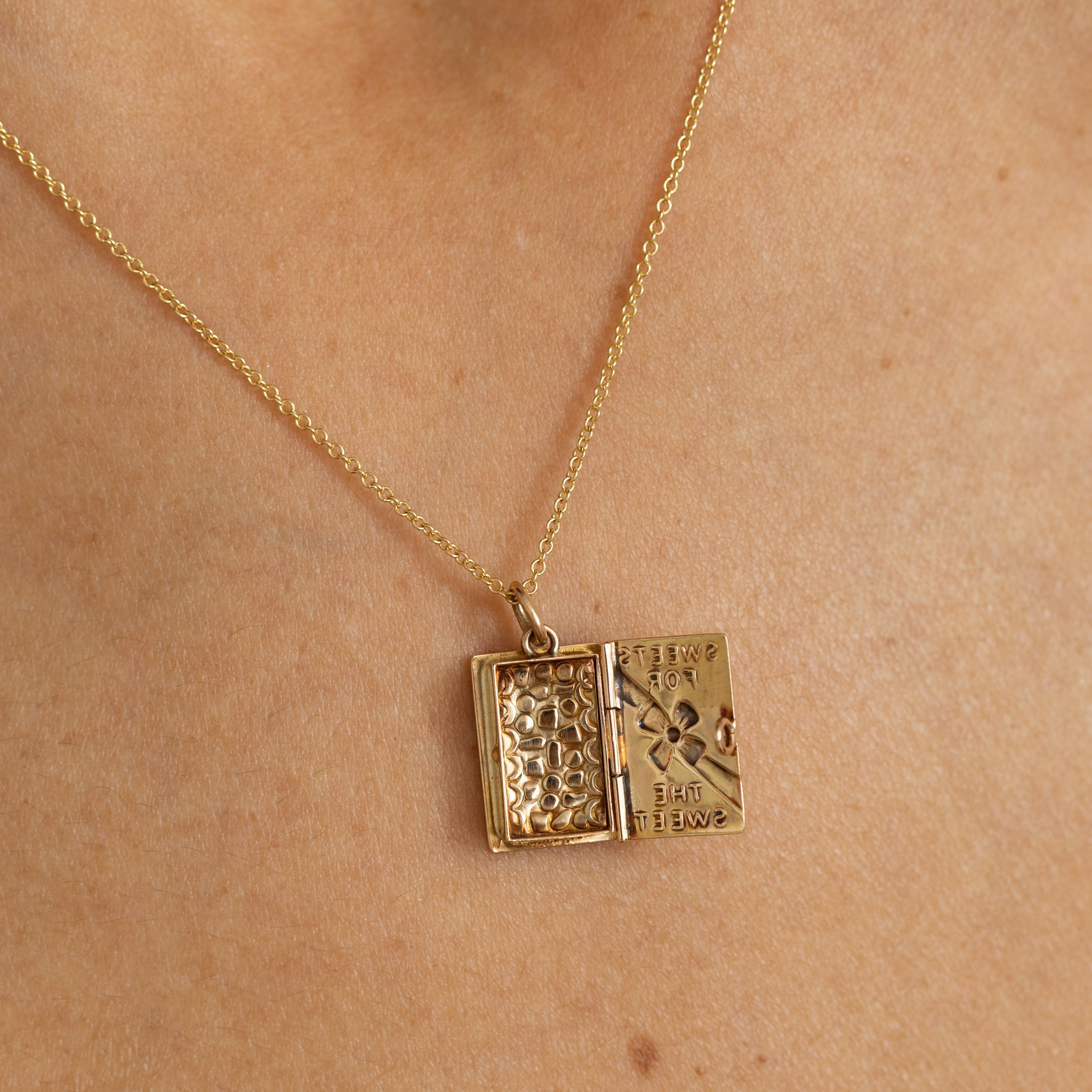 Movable "Sweets for the Sweet" 14K Gold Charm