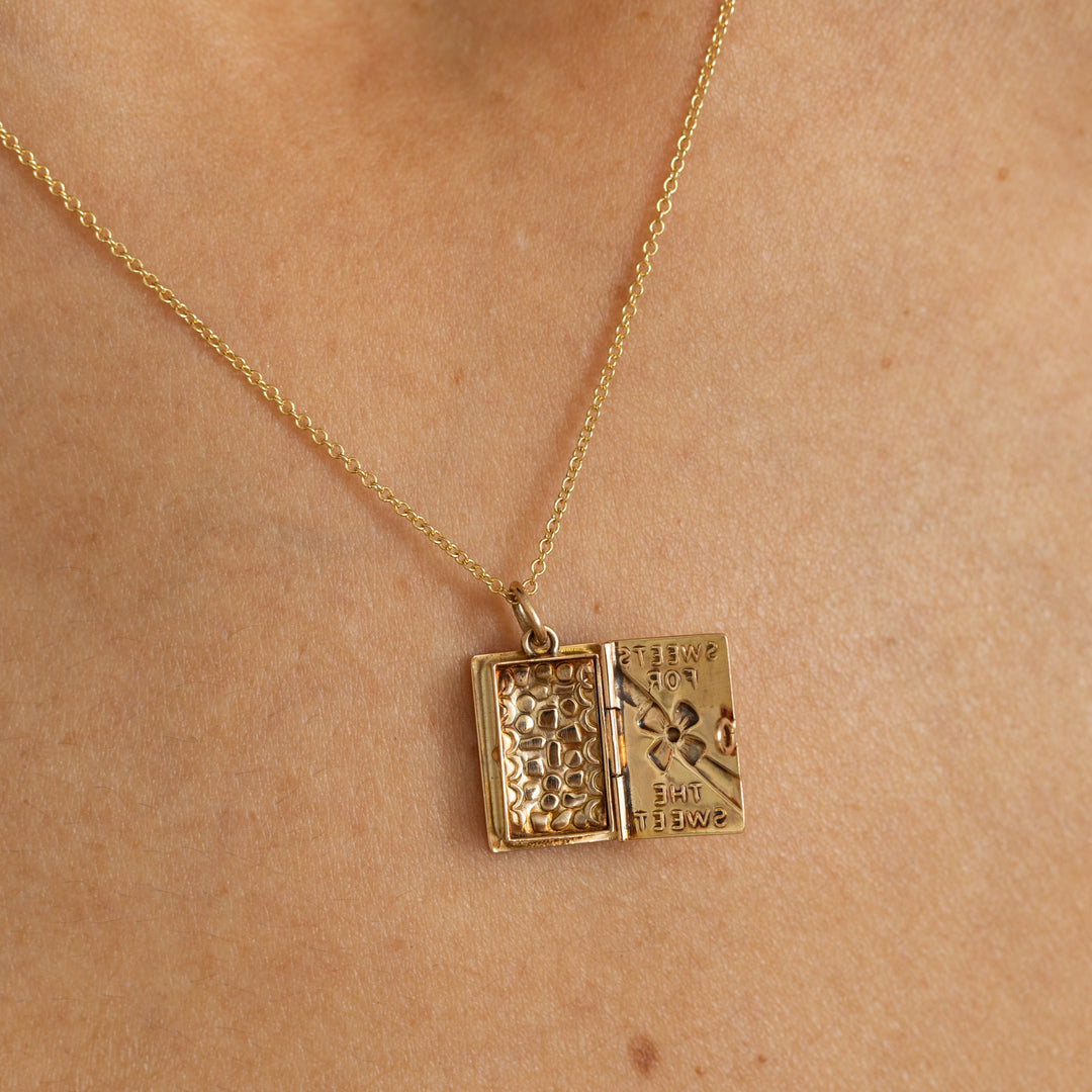 Movable "Sweets for the Sweet" 14K Gold Charm