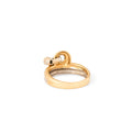 Movable Diamond And 18k Bi-Color Gold Modernist Ring
