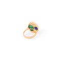 Malachite, Lapis, Diamond, And 14k Yellow Gold Diamond